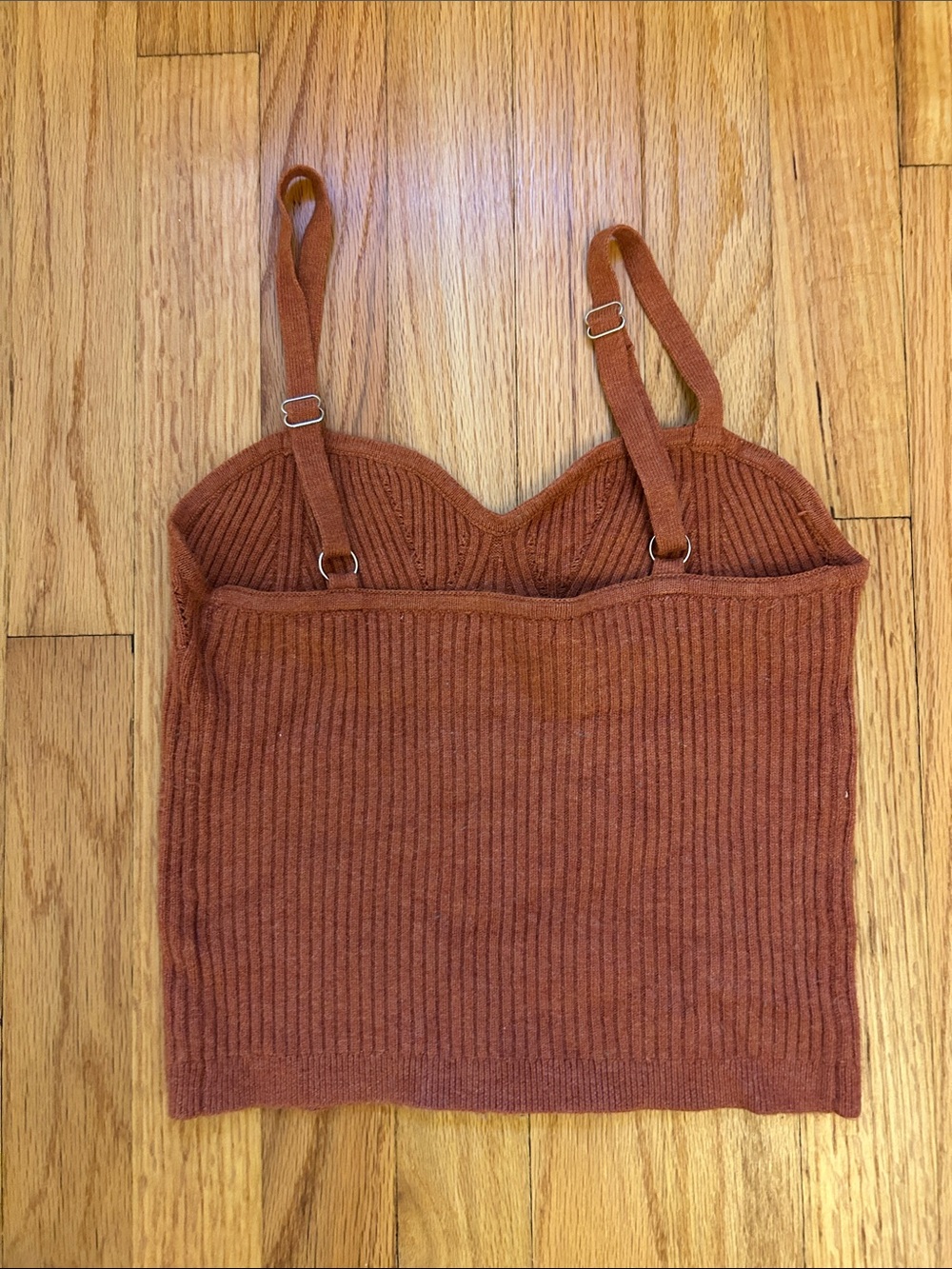 Rust Knit Cami Tank Top - Picture 4 of 5